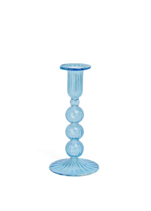 Handblown Glass Spark Candle Holder