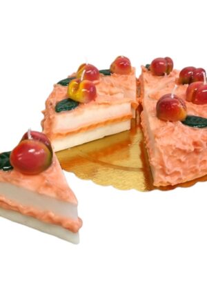Peach Slice Cake Wax Candle