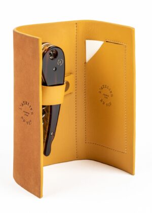 Wine Corkscrew in Handmade Leather Pouch