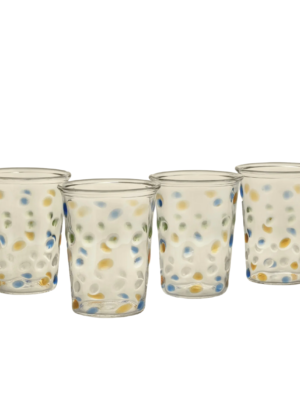Handblown Dotty Glasses Set